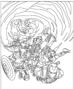 Avengers (Yenilmezler) Boyama Sayfası Indir 10