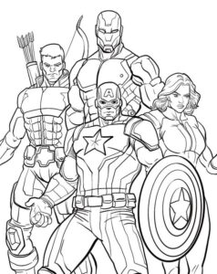 Avengers (Yenilmezler) Boyama Sayfası Indir 17