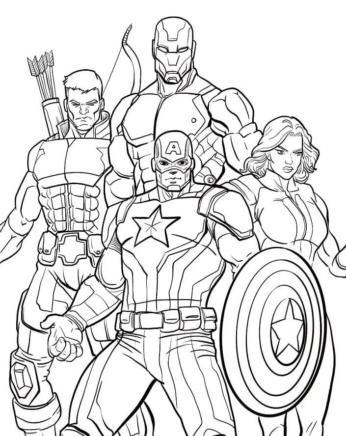 Avengers (Yenilmezler) Boyama Sayfası Indir 17