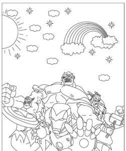 Avengers (Yenilmezler) Boyama Sayfası Indir 18