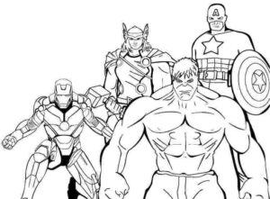 Avengers (Yenilmezler) Boyama Sayfası Indir 28