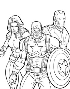 Avengers (Yenilmezler) Boyama Sayfası Indir 33