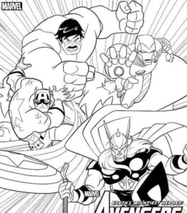 Avengers (Yenilmezler) Boyama Sayfası Indir 34