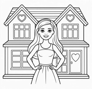 Barbie Evi Boyama Sayfası