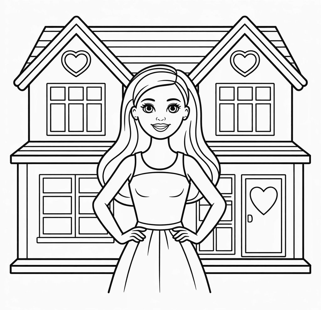 Barbie Evi Boyama Sayfası