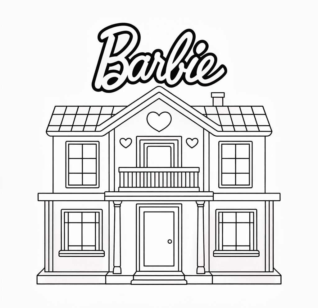 Barbie Rüya Evi Boyama Sayfası