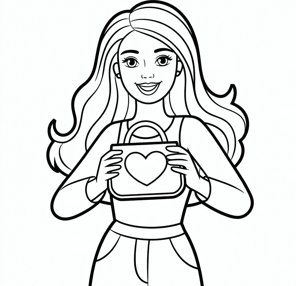 Barbie Seti Boyama Sayfası