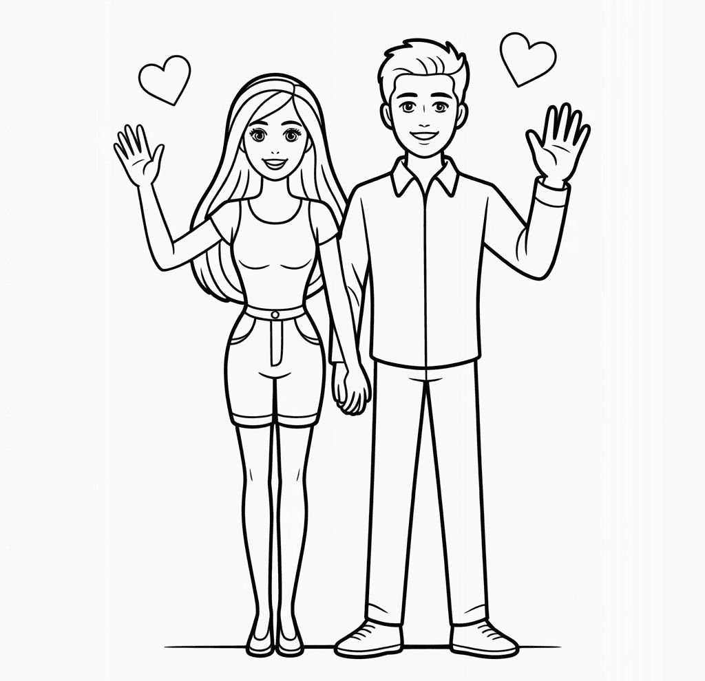 Barbie Ve Ken Boyama Sayfası