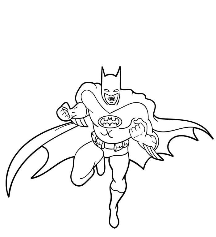 Koşan Batman Boyama Sayfası