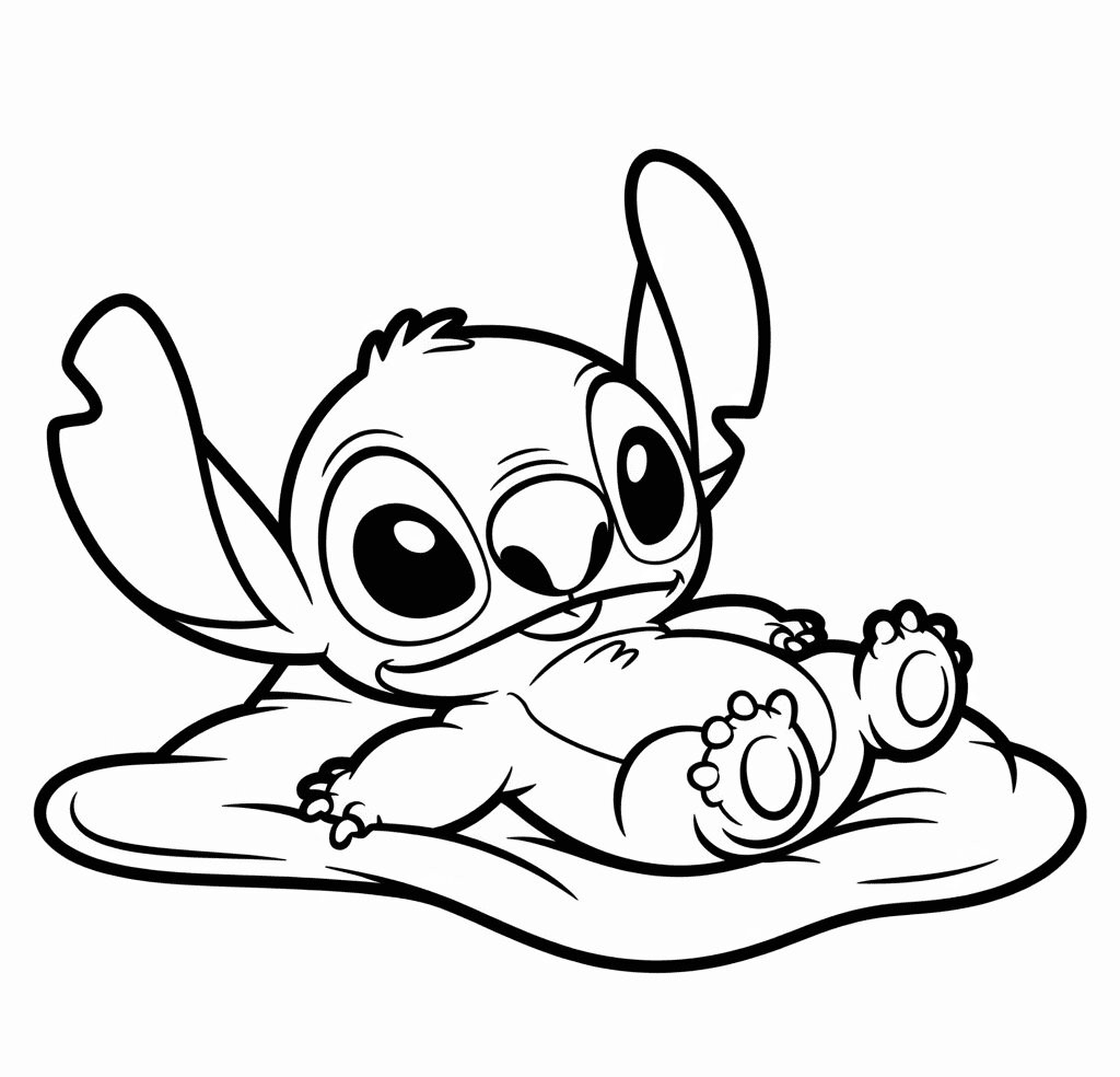Bebek Stitch Boyama Sayfası