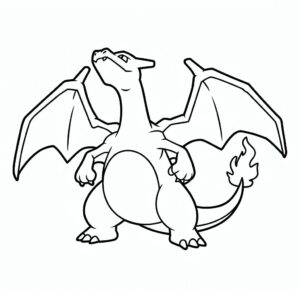 Charizard Animei Boyama Sayfası