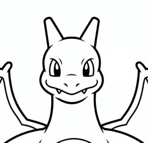 Charizard Başlığı Boyama Sayfası