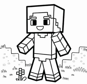Chibi Minecraft Boyama Sayfası