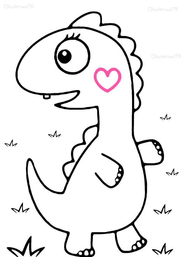 Dinozor Boyama Sayfasi Boyamavakti.Com 62