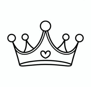 Disney Prenses Tacı Boyama Sayfası