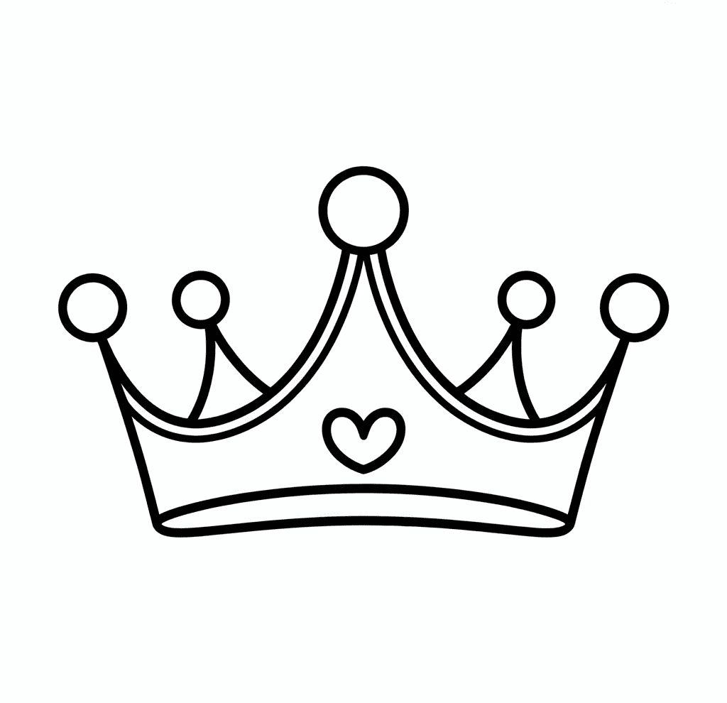 Disney Prenses Tacı Boyama Sayfası