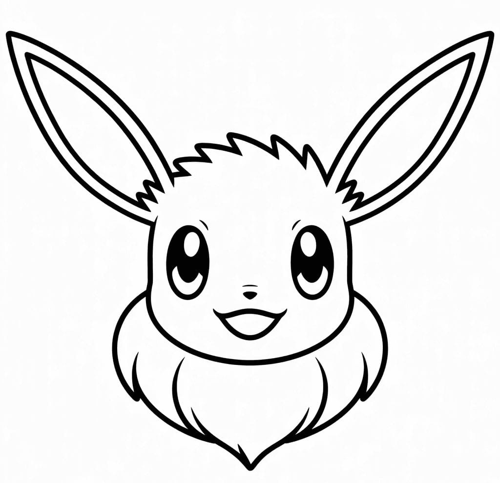 Eevee Yüzü Boyama Sayfası