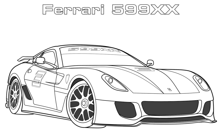 Ferrari 599Xx Boyama Sayfası