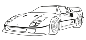 Ferrari F40 Boyama Sayfası