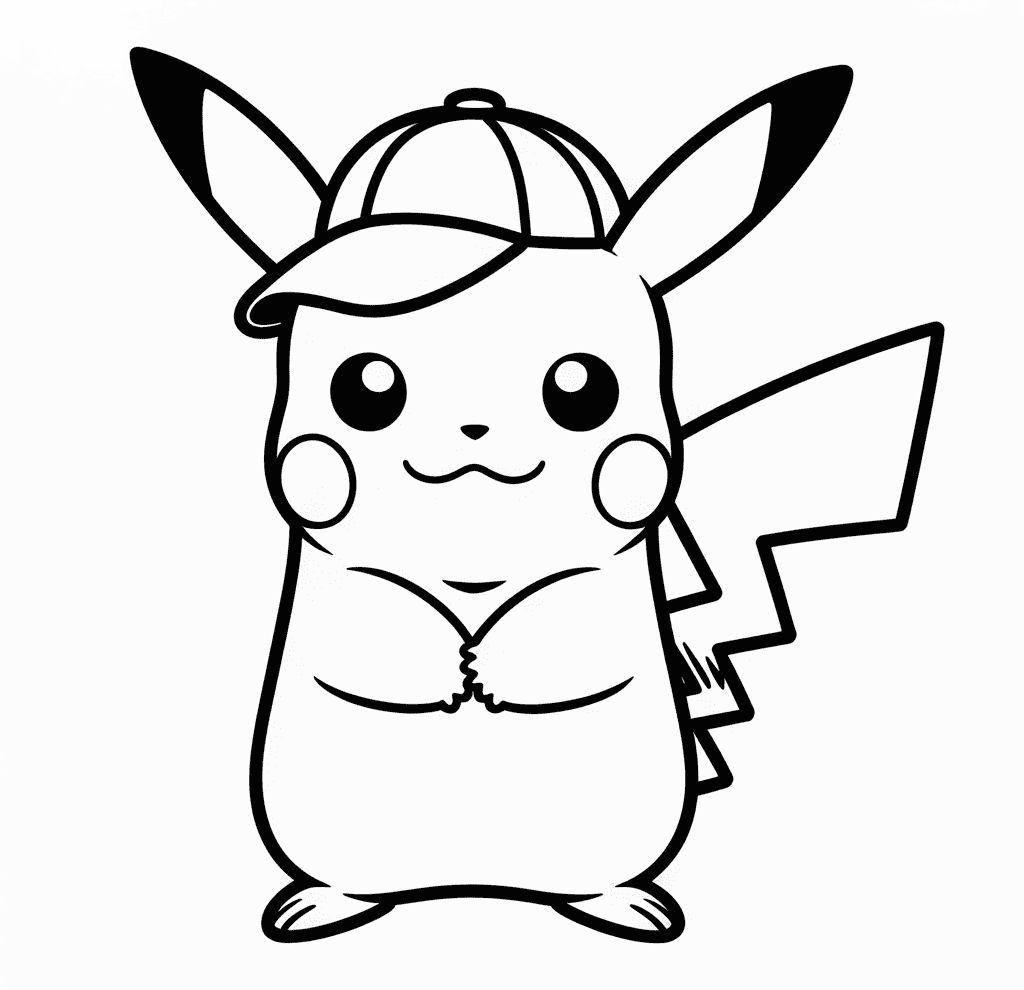 Gangster Pikachu Boyama Sayfası