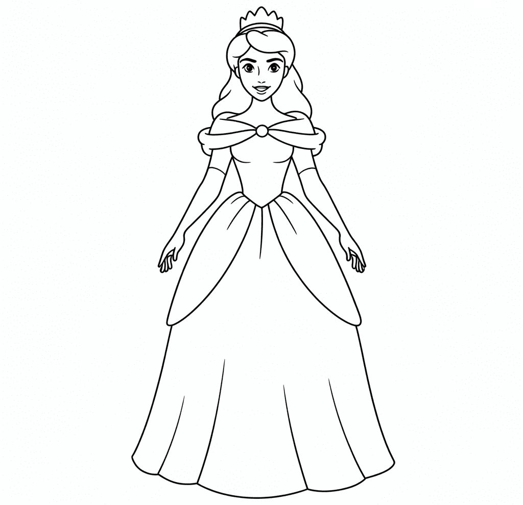 Gerçekçi Disney Prensesleri Boyama Sayfası