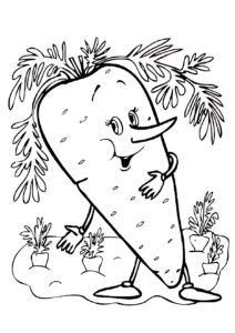 Havuç Boyama Sayfası Indir 1