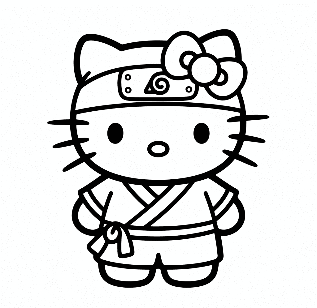 Hello Kitty Naruto Boyama Sayfası