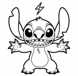 Kötü Stitch Boyama Sayfası