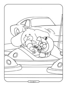 Kral Sakir Carpisan Araba Boyama Sayfasi