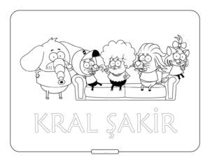 Kral Sakir Ve Ailesi Boyama Sayfasi