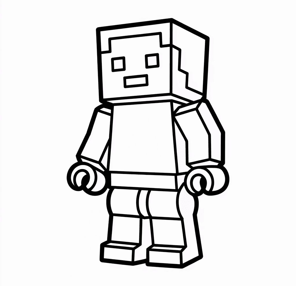 Lego Minecraft Boyama Sayfası