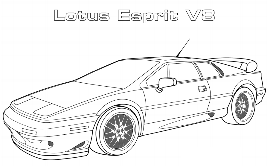Lotus Esprit V8 Boyama Sayfası