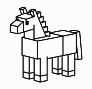 Minecraft Atı Boyama Sayfası