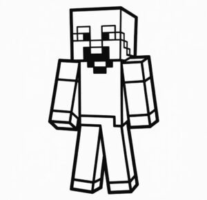 Minecraft Karakteri Boyama Sayfası