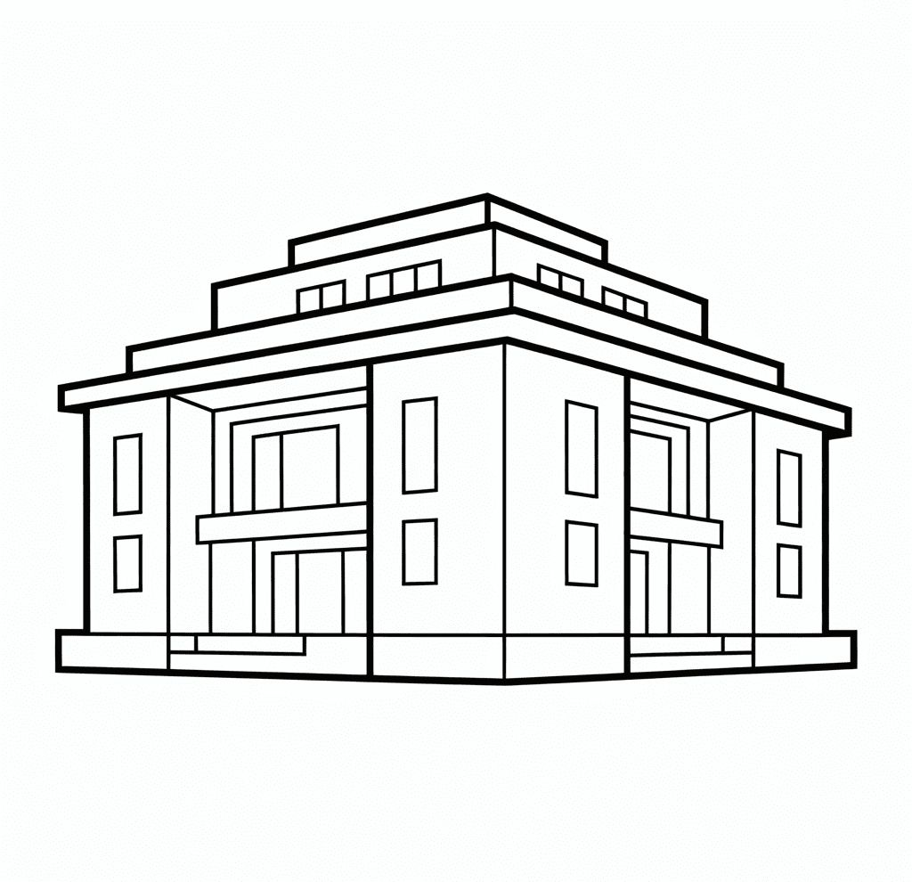 Minecraft Köşkü Boyama Sayfası