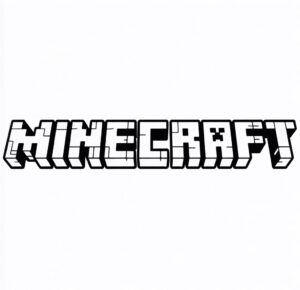 Minecraft Logosu Boyama Sayfası