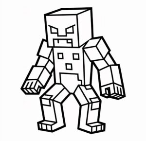 Minecraft Yaratığı Boyama Sayfası