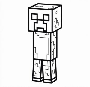 Minecraft'Da Creeper Boyama Sayfası