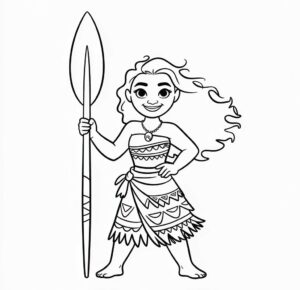 Moana Karakteri Boyama Sayfası