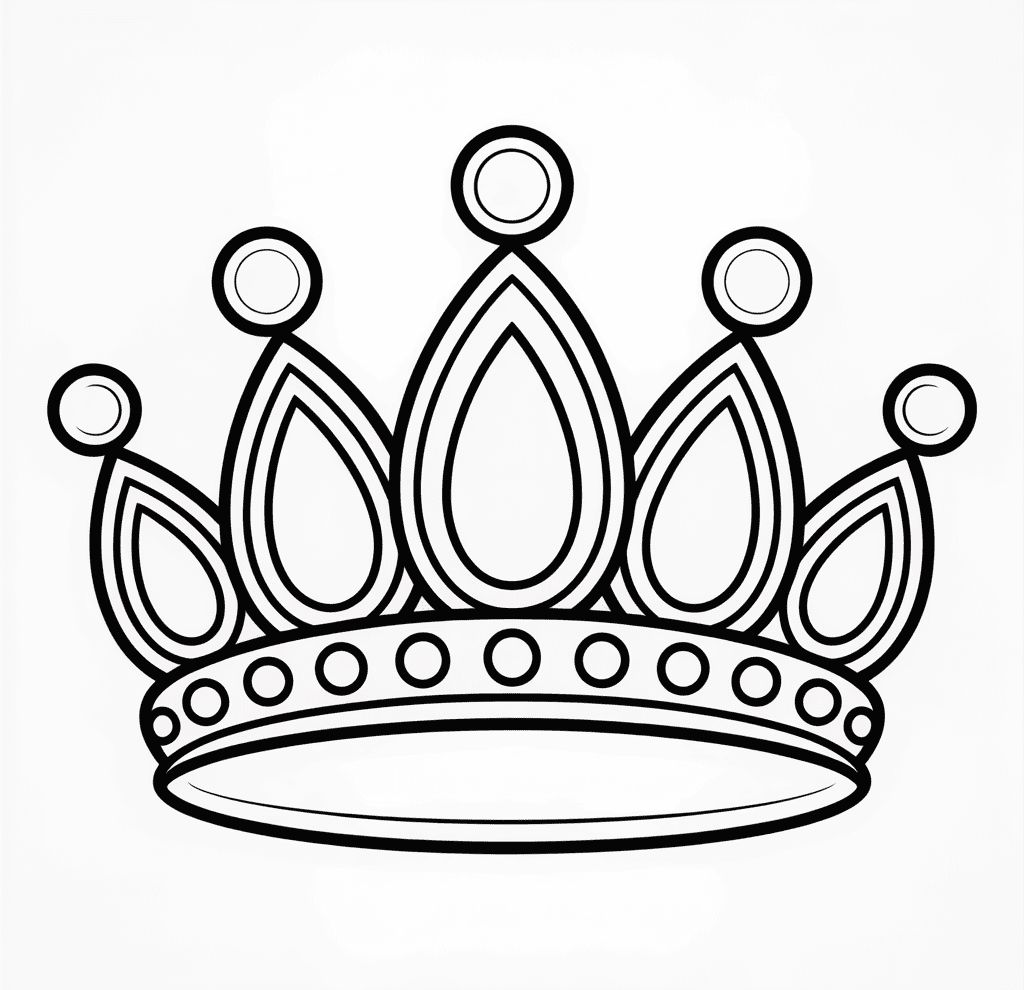 Rapunzel Tacı Boyama Sayfası