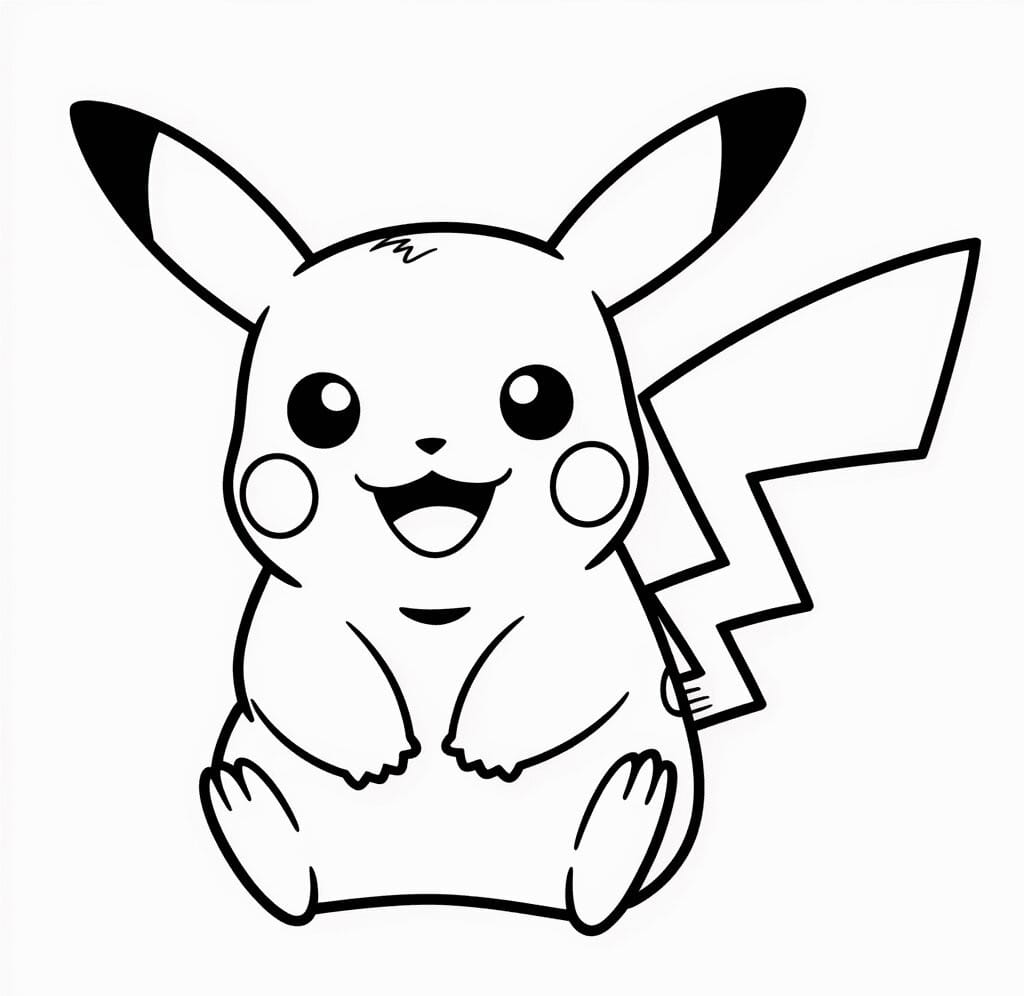 Pikachu Boyama Sayfası