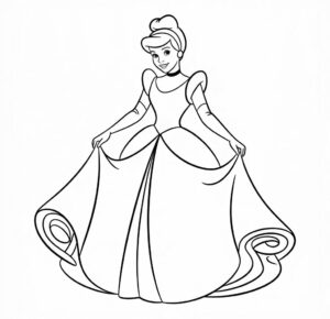 Sindirella Disney Boyama Sayfası 1