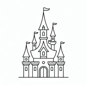 Sindirella Şatosu Boyama Sayfası (1)