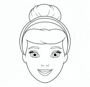 Sindirella Yüzü Boyama Sayfası