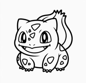 Şirin Bulbasaur Pokémon Boyama Sayfası