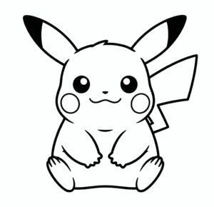 Şişman Pikachu Boyama Sayfası