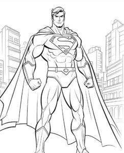 Süpermen Boyama Sayfası Indir 02