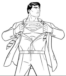 Süpermen Boyama Sayfası Indir 11