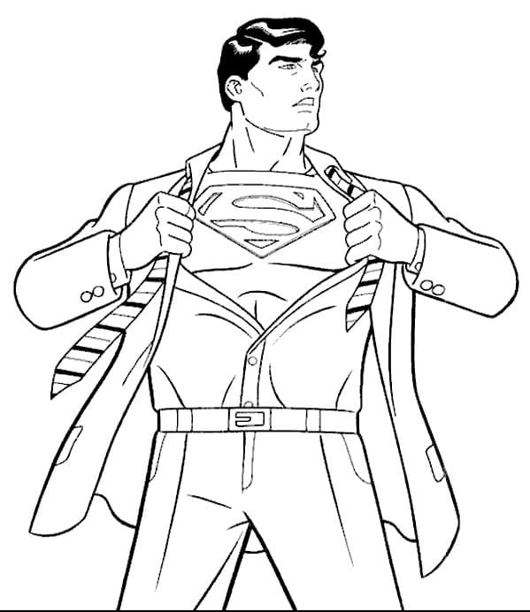Süpermen Boyama Sayfası Indir 11