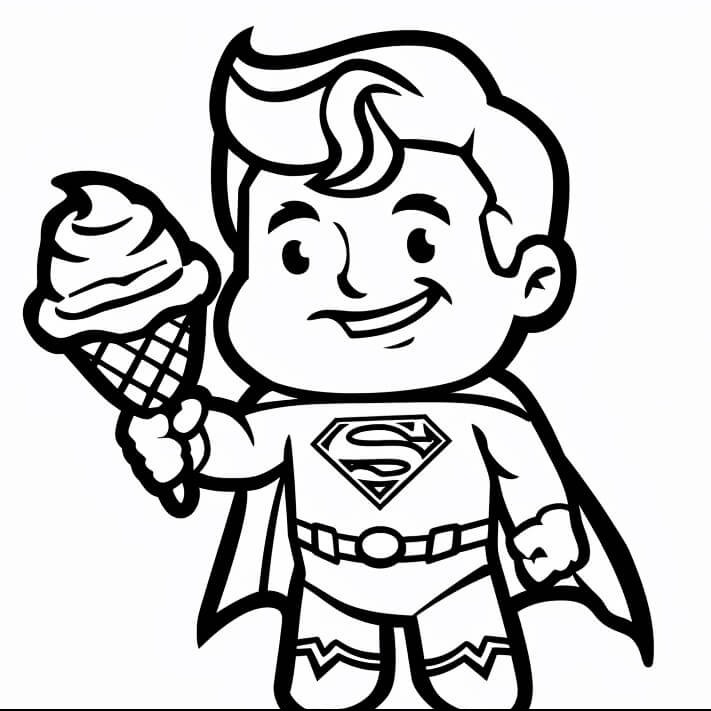 Süpermen Boyama Sayfası Indir 12